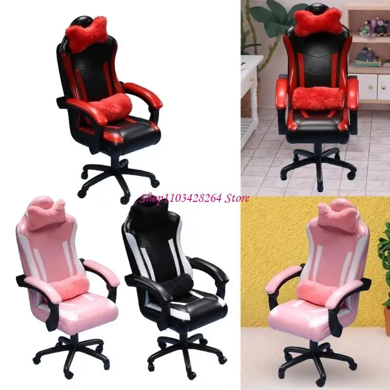 Dollhouses Miniature Video Game Supplies Chair Realistic Gaming Chair Perfect for Video Games Scene Photo Props
