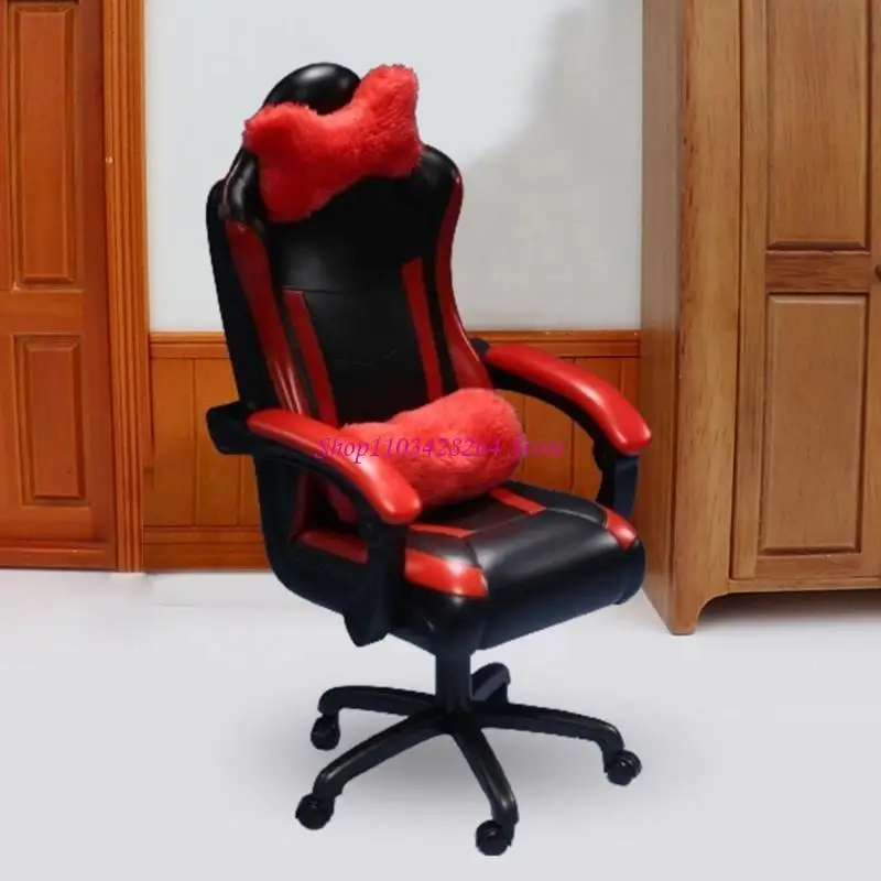 Dollhouses Miniature Video Game Supplies Chair Realistic Gaming Chair Perfect for Video Games Scene Photo Props
