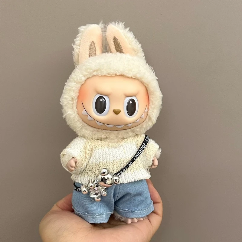 15-17cm Labubu Clothing Set Suitable for V1 V2 V3 Plush Doll Fashion Clothing Accessories Overalls Skirt Children's Toys Gifts