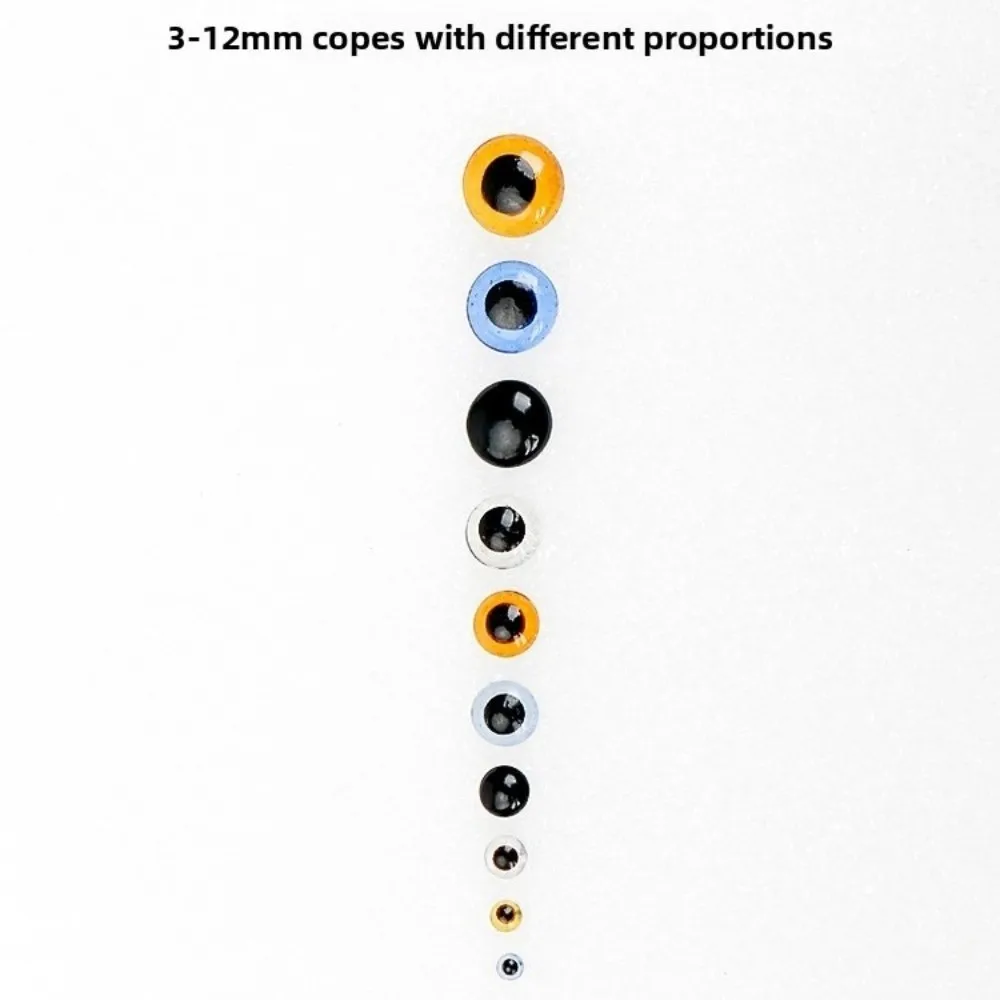 100PCS Creative 3-12mm Dolls Glass Eyes Glass Needle Felting Eyes DIY Accessories Safety Eye