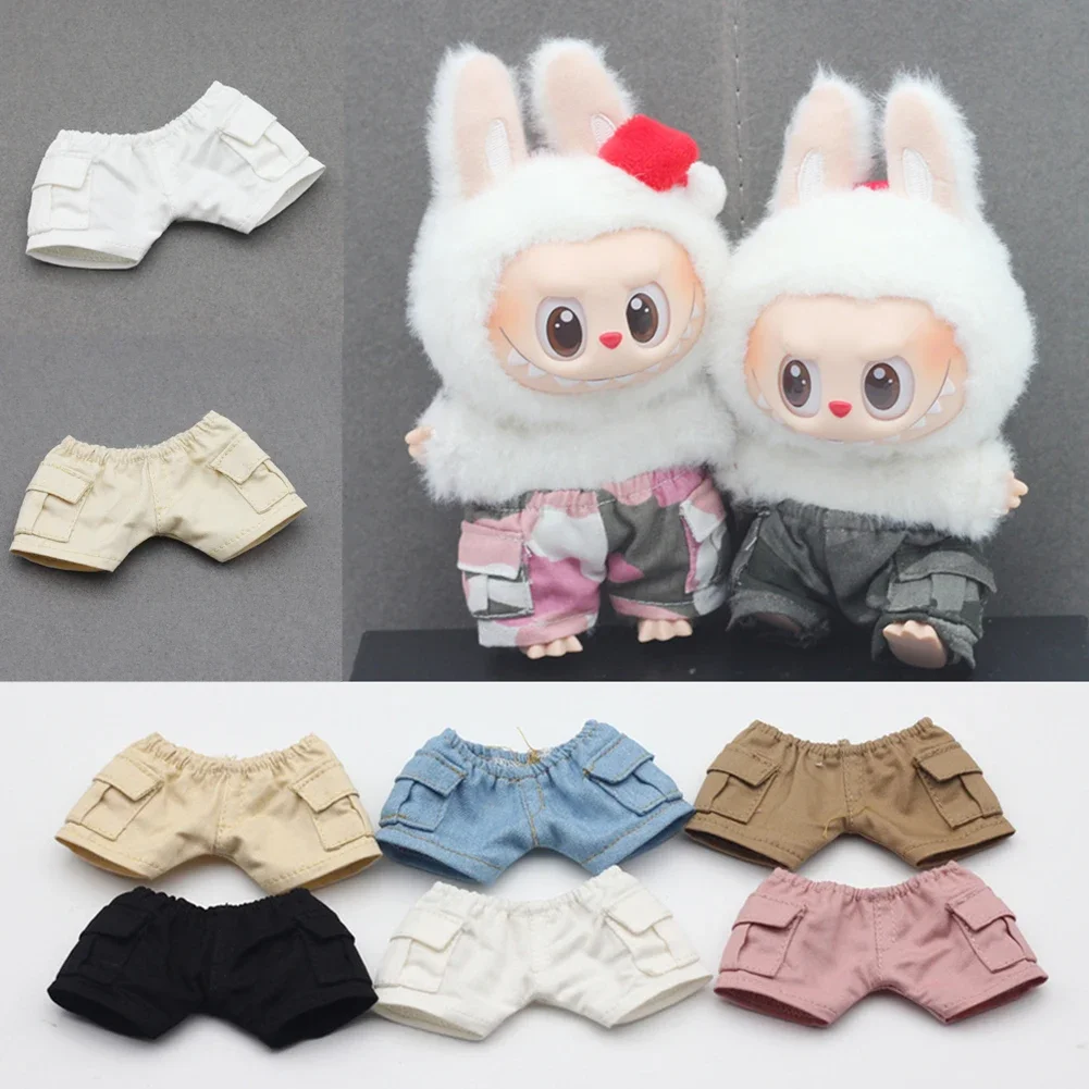 For 17cm Labubu 3.0 Big Into Energy Clothes Work Shorts with T-shirt for Labubu Summer Refreshing Clothes