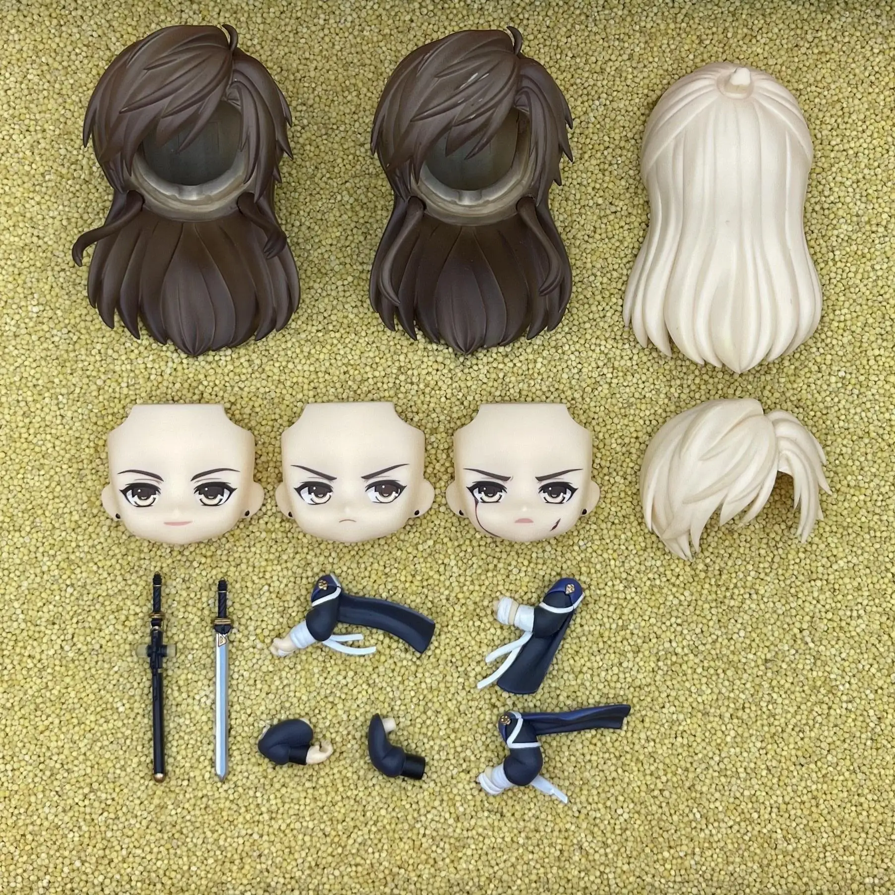 linxiao GSC Clay Man Face doll face hair doll accessories