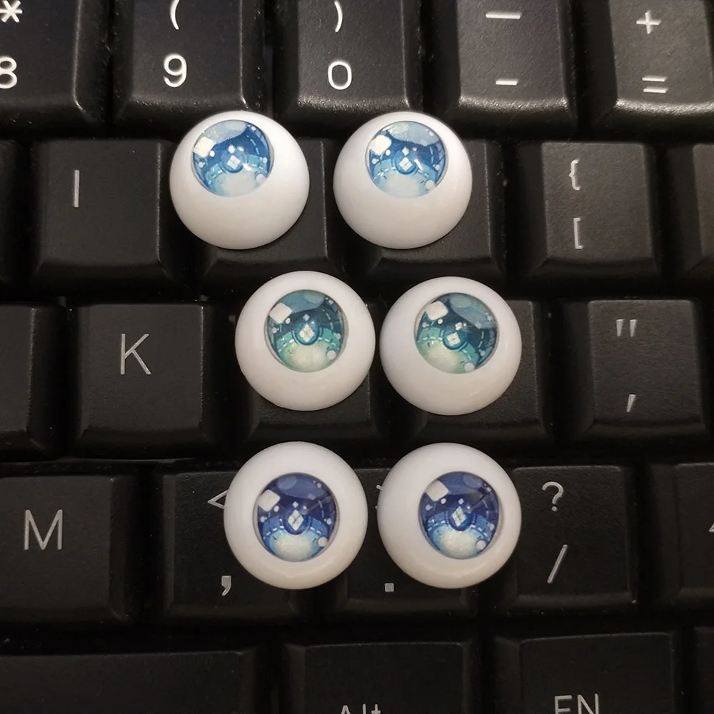 8/10/11/12/14/16/18/20/22/24mm Doll's Eyes for 1/8 1/6 1/4 1/3 Bjd Doll Girl Toys Anime Cartoon Eyeball Accessories, No Doll