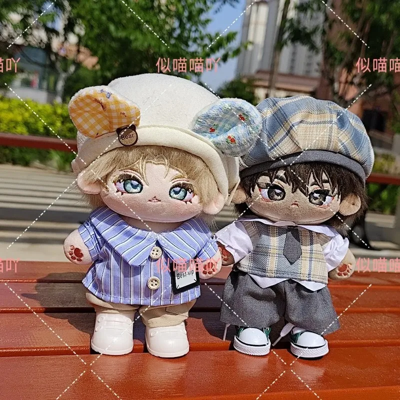 20cm Anime Attributes Handsome Boy Kawaii Cosplay Cotton Doll Body With Skeleton Cartoon DIY Soft Plushies Toy Figures Fans Gift