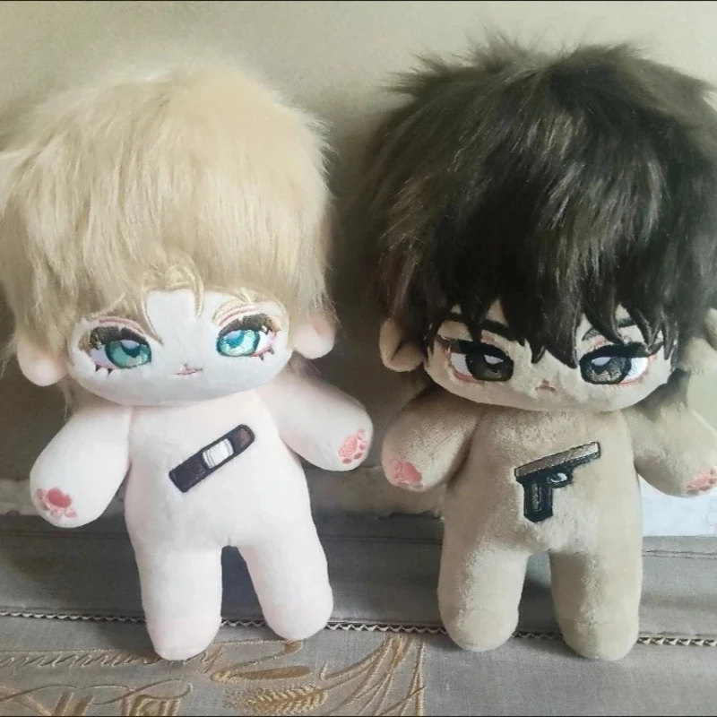 20cm Anime Attributes Handsome Boy Kawaii Cosplay Cotton Doll Body With Skeleton Cartoon DIY Soft Plushies Toy Figures Fans Gift