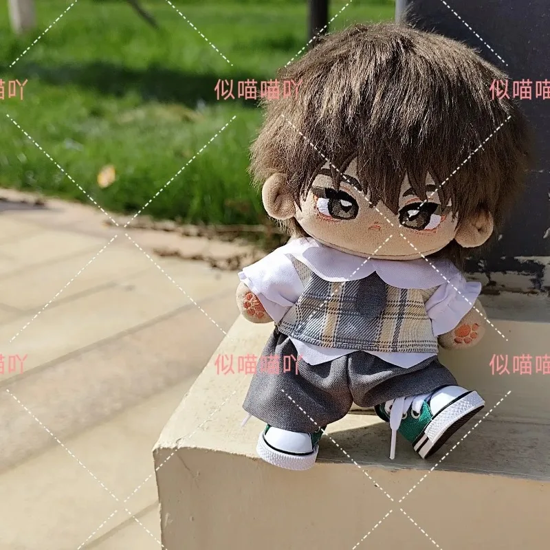 20cm Anime Attributes Handsome Boy Kawaii Cosplay Cotton Doll Body With Skeleton Cartoon DIY Soft Plushies Toy Figures Fans Gift