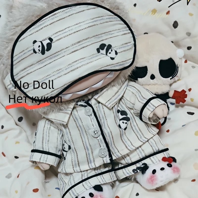 38cm For Zimomo Clothes Panda Pajamas Cute Casual Style Overall The Fashionable And Creative Dressing Labubu Accessories No Doll