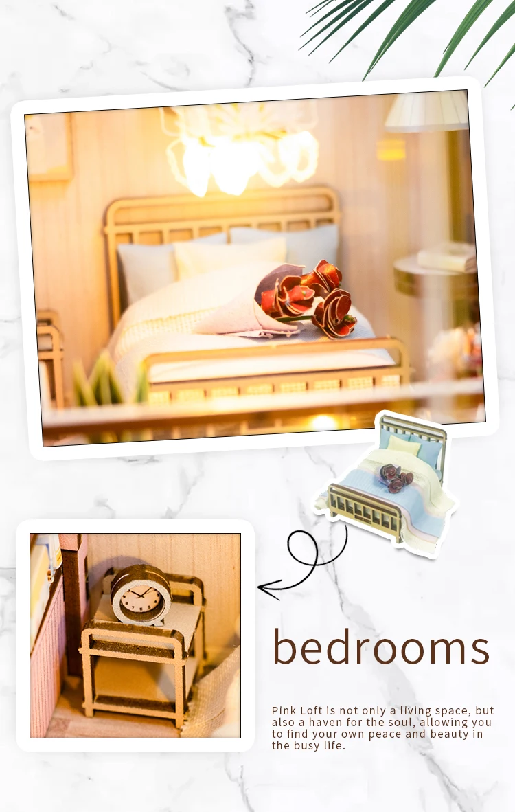 Wooden DIY Book Nook Kit Miniature Doll House 3D Puzzl Bookend Toy Assembly Model Building Bookshelf Insert Decor With LED Light