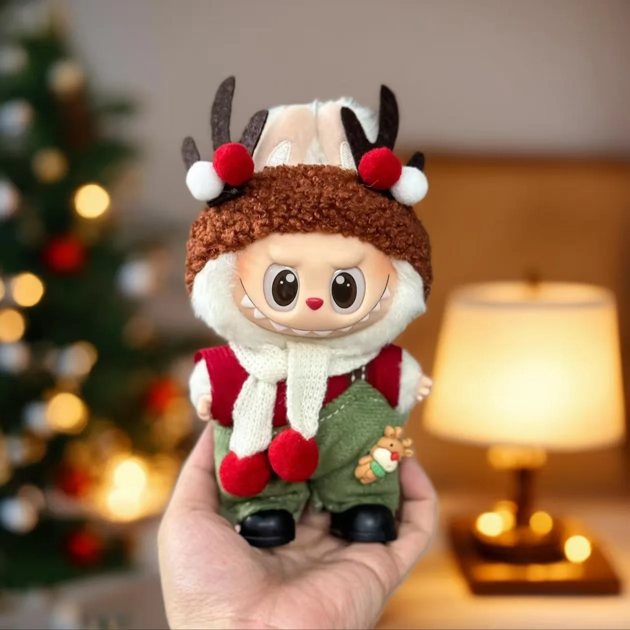Labubu Accessories Clothes Suitable for V1 V2 V3 Labubu Christmas Deer Set Labubu Red clothing Christmas Fashion Gift