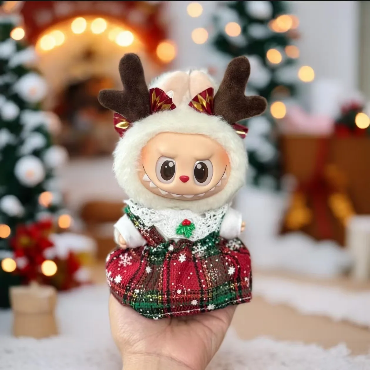 Labubu Accessories Clothes Suitable for V1 V2 V3 Labubu Christmas Deer Set Labubu Red clothing Christmas Fashion Gift