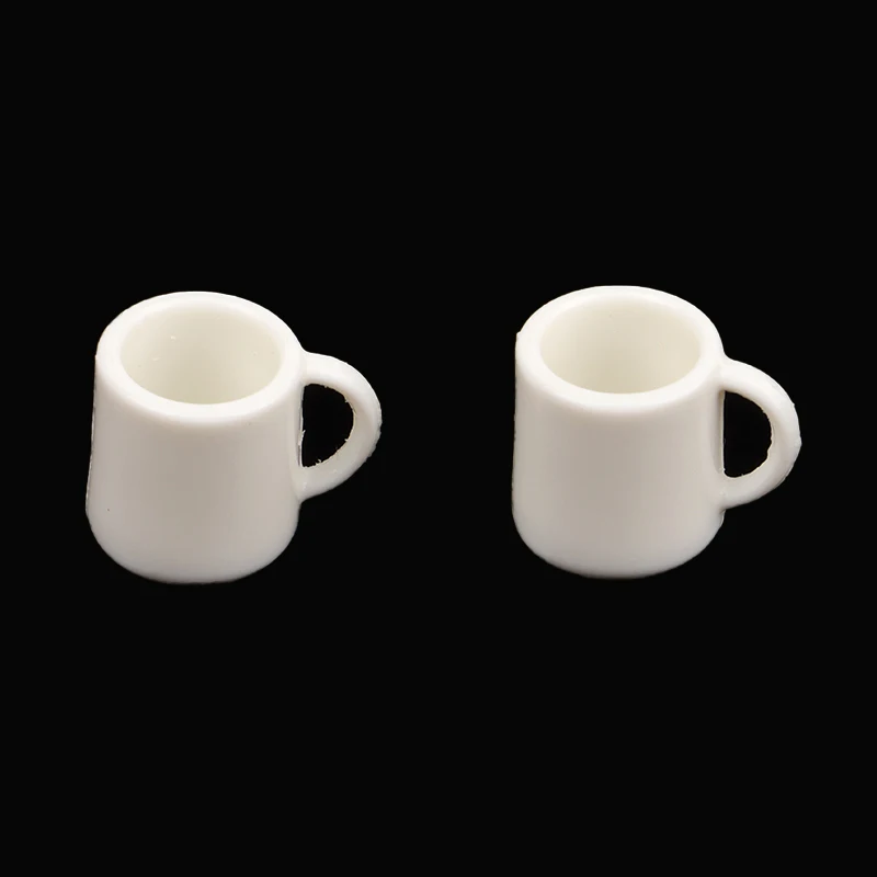 4Pcs/Set 1:12 Dollhouse Miniature Cup White Mug Water/Drink Cup Tea Cup Model Kids Pretend Play Toy Doll House Decor Accessories
