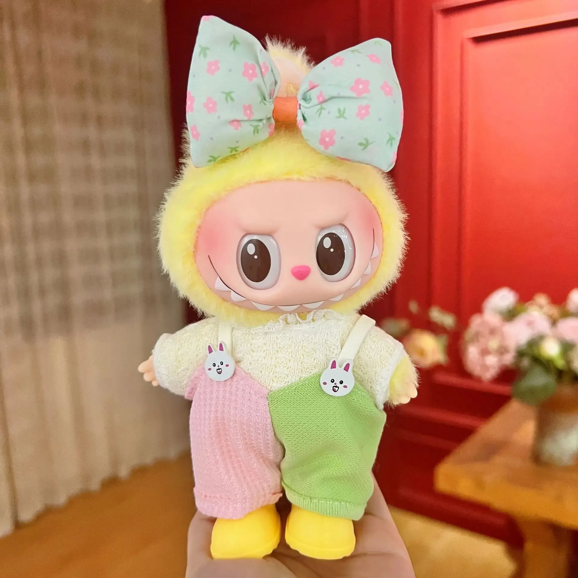 17cm Labubu Doll Rain Boots Set-Waterproof Mini Shoes&Outfit, Rainy Day Clothes for Labubu Dolls,Cute Doll Fashion Accessories