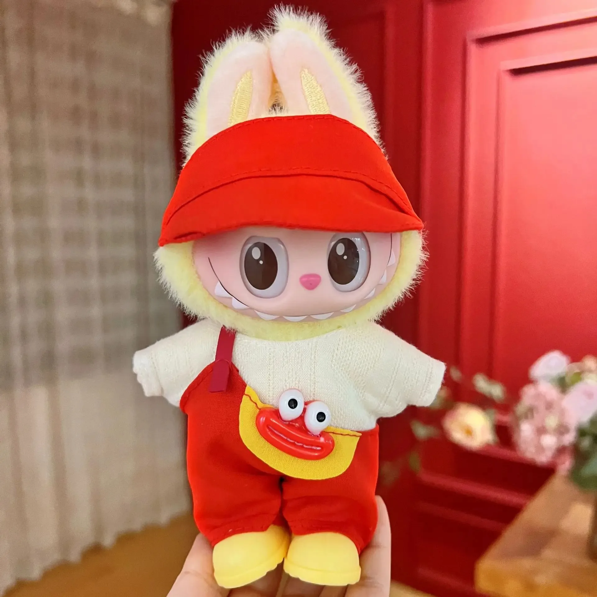 17cm Labubu Doll Rain Boots Set-Waterproof Mini Shoes&Outfit, Rainy Day Clothes for Labubu Dolls,Cute Doll Fashion Accessories