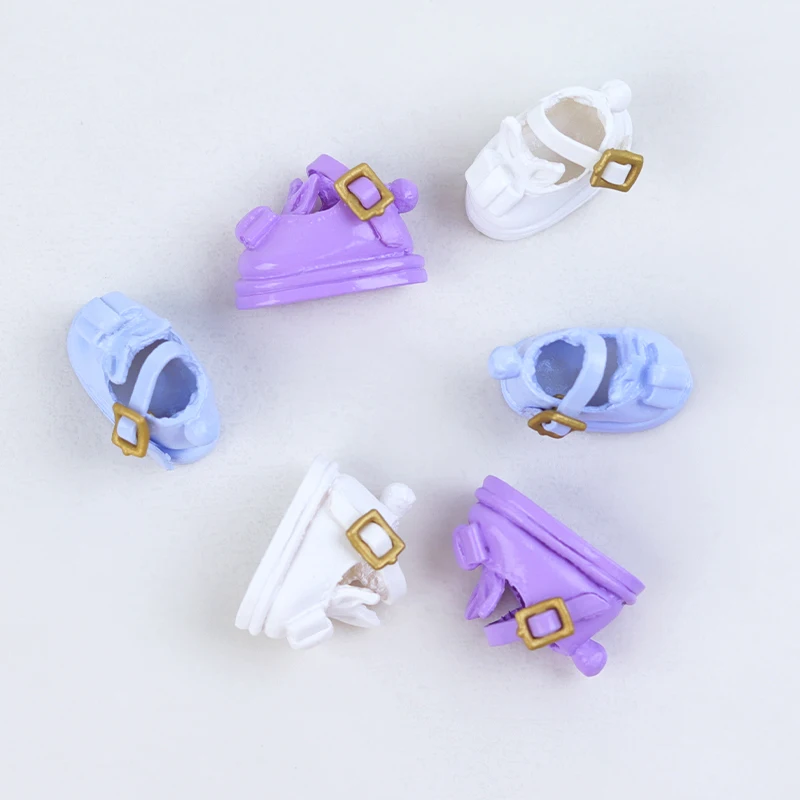 2Pcs 1:12 OB11 Cute Princess Pearl Mary Shoes Doll Classic Shoes Suit For Ob11 1/12 Bjd Detachable Doll Gsc DOD Doll Accessories