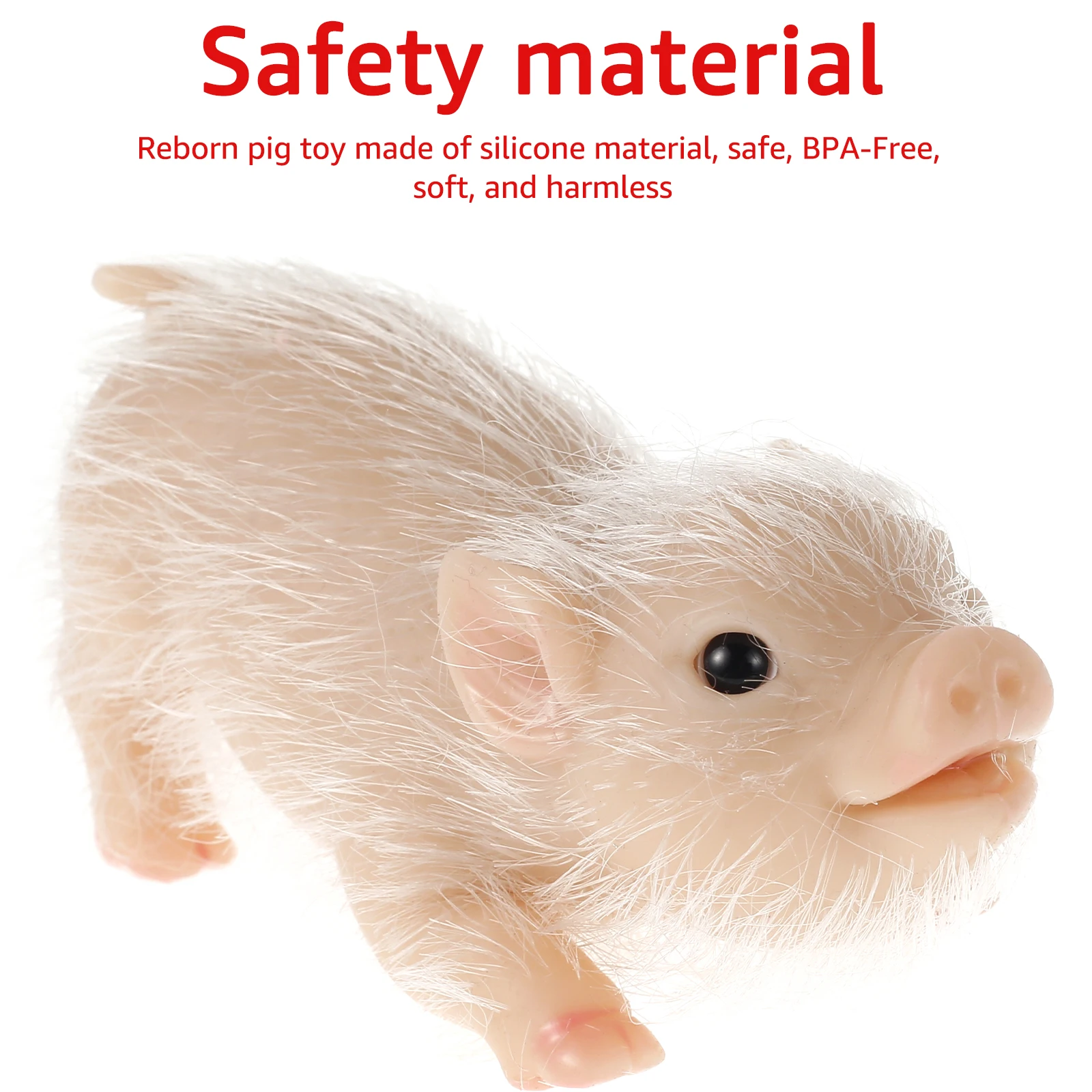 Lifelike Pig Doll Mini Reborn Piglet Stretchy Realistic Soft Cute Piggy Full Silicone Body Piggy Toys Kid Christimas Dolls Gift