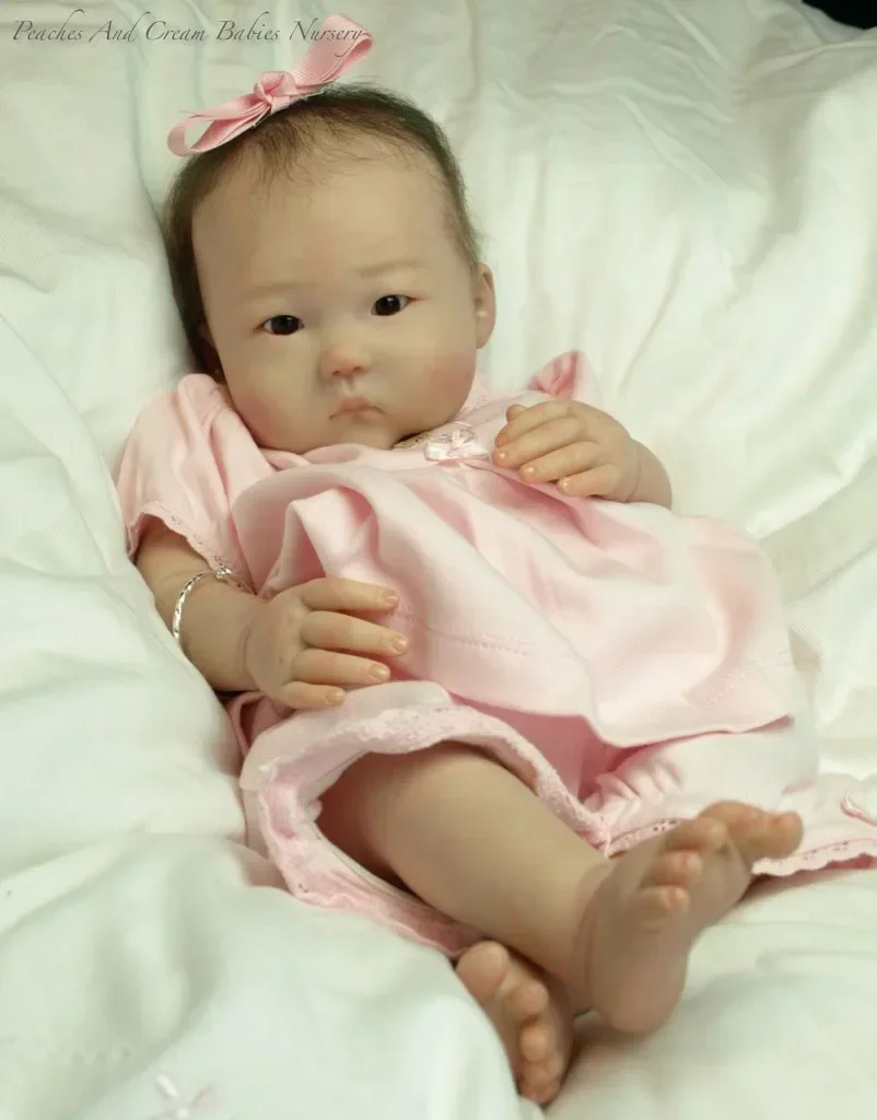 20inch Unfinished Unpainted Reborn Doll Kit An Ming Asian Baby Cute DIY Doll Parts