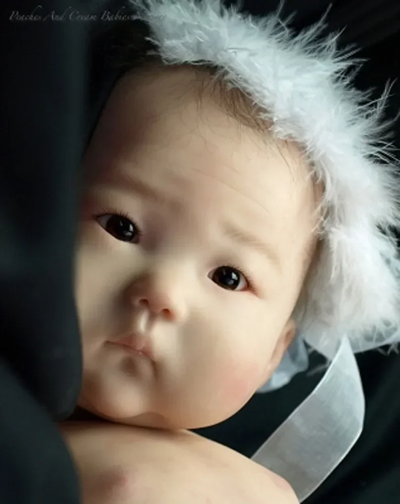 20inch Unfinished Unpainted Reborn Doll Kit An Ming Asian Baby Cute DIY Doll Parts