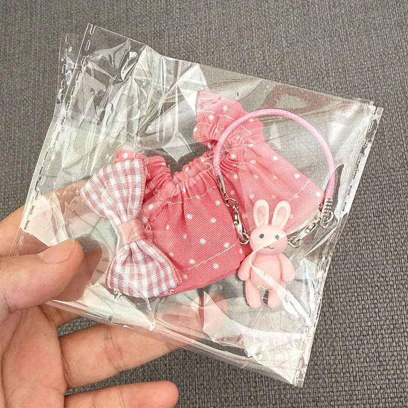 10cm Doll Clothes for Mini Labubu Set Accessories Skirt/Hairpin /Bag Sweet Lovely Princess Style Doll Dress Up Toys Gift