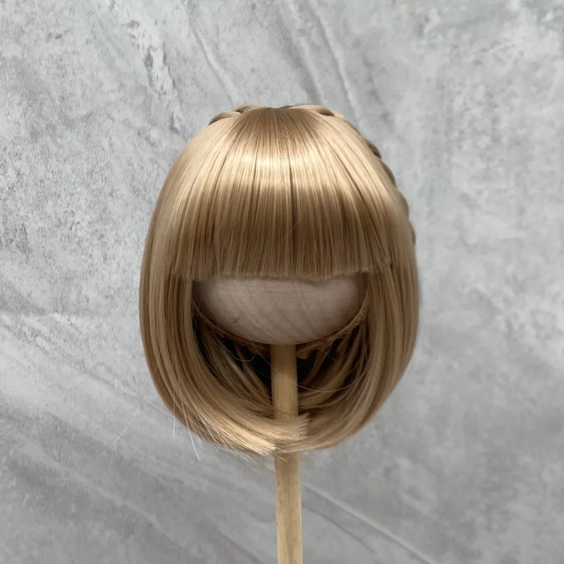 HOUZIWA Blyth Doll Accessories Black Brown Wigs Short