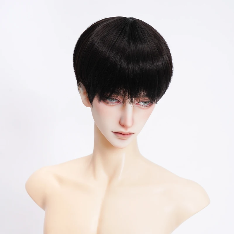 New 1/6 1/4 1/3 Doll's Wig for 30/45/60cm Bjd Doll Soft Silk Short Hair Girl Toys Dress Up Play House Doll Accessories, No Doll
