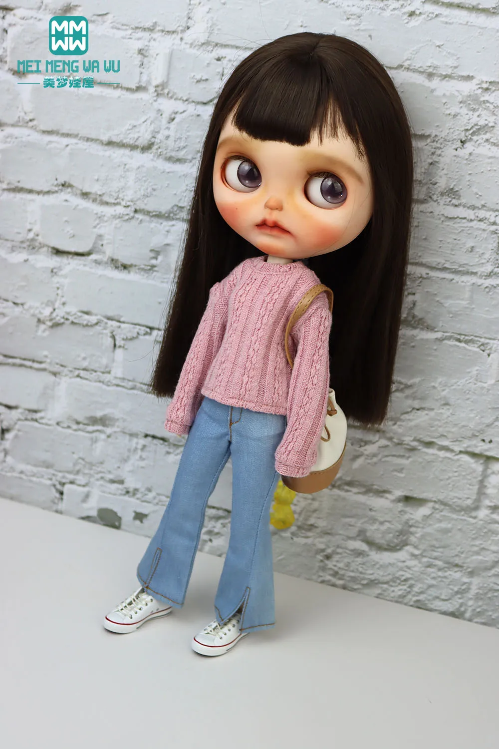 Clothes for Doll Fashionable Sweater Cardigan Fits 28cm Blyth Azon OB22 OB24 Toys Gift