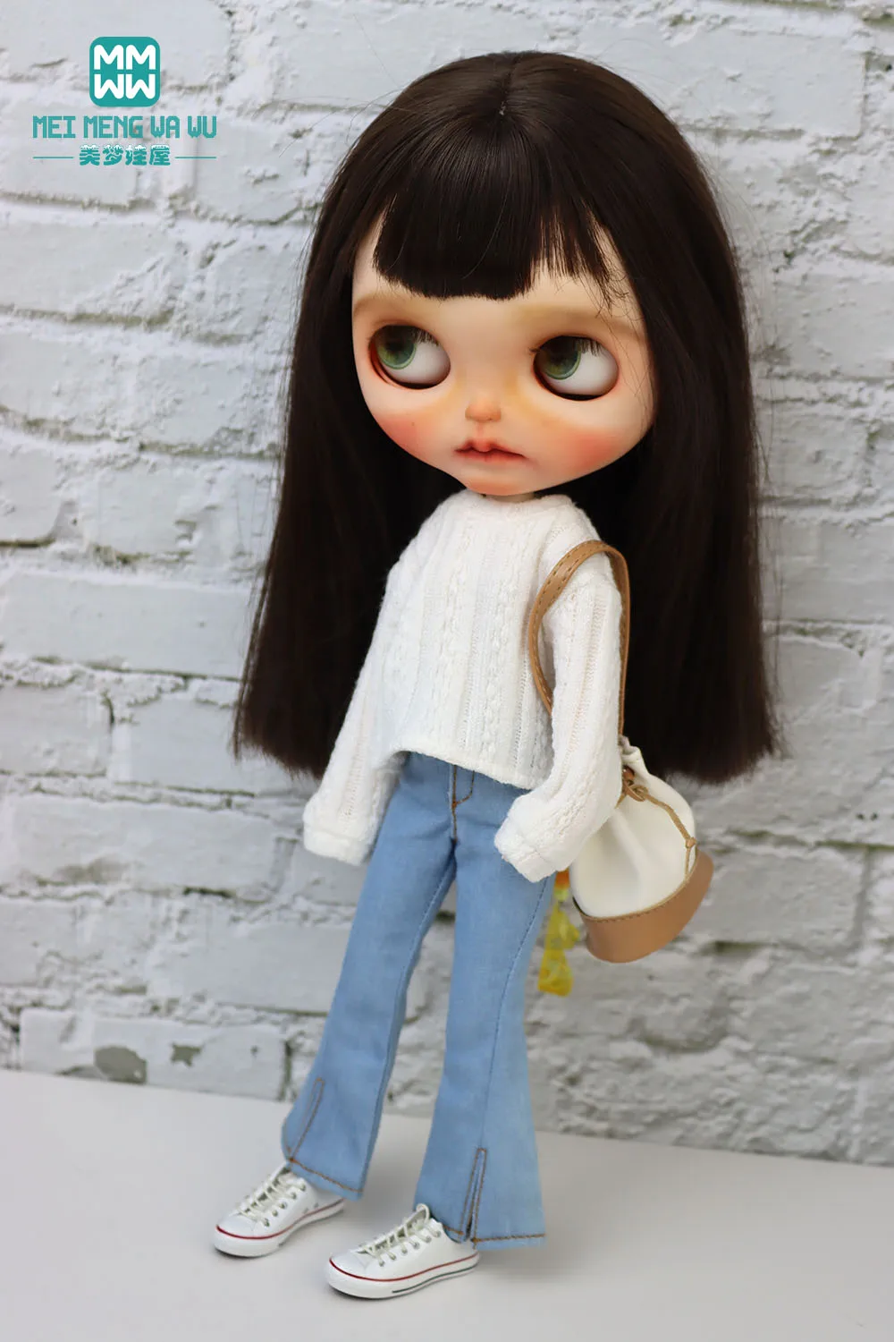 Clothes for Doll Fashionable Sweater Cardigan Fits 28cm Blyth Azon OB22 OB24 Toys Gift