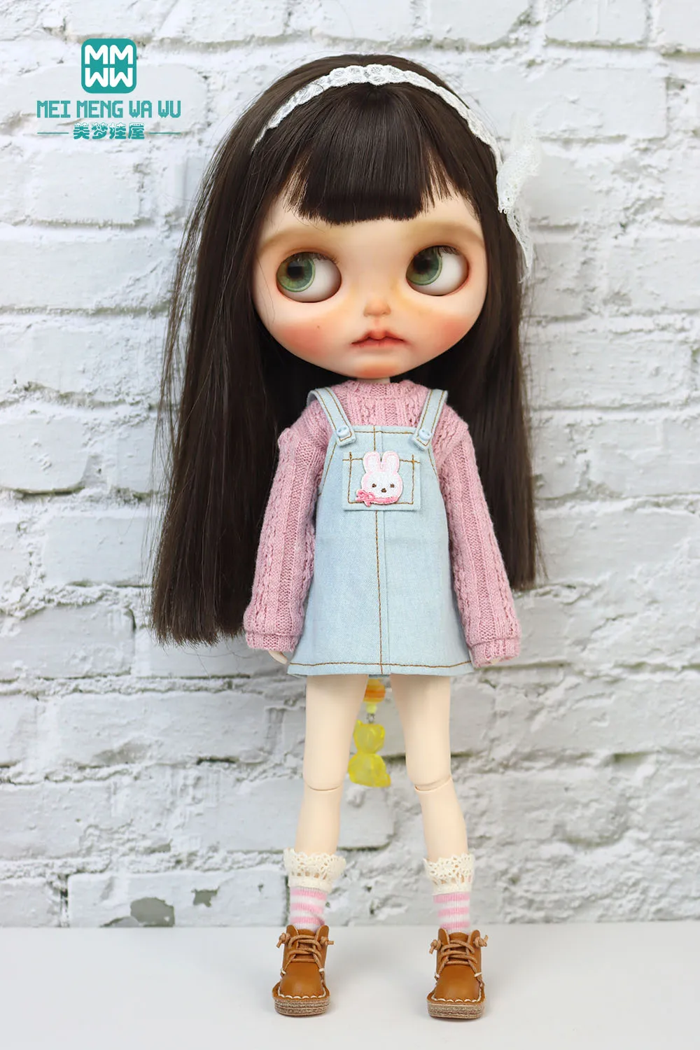 Clothes for Doll Fashionable Sweater Cardigan Fits 28cm Blyth Azon OB22 OB24 Toys Gift