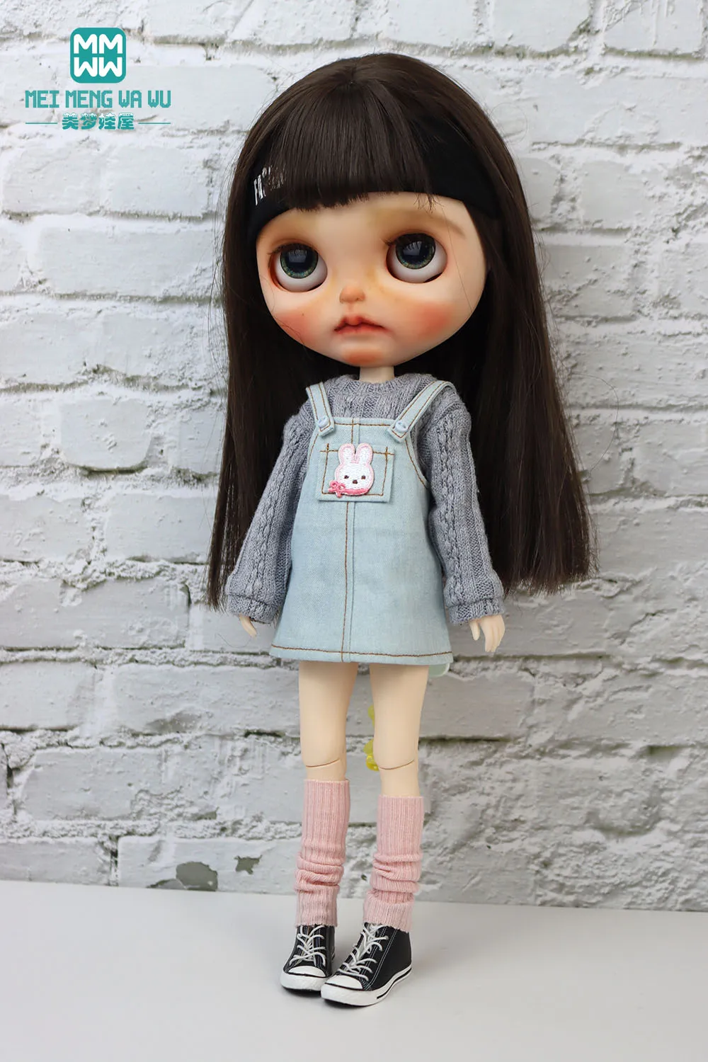 Clothes for Doll Fashionable Sweater Cardigan Fits 28cm Blyth Azon OB22 OB24 Toys Gift