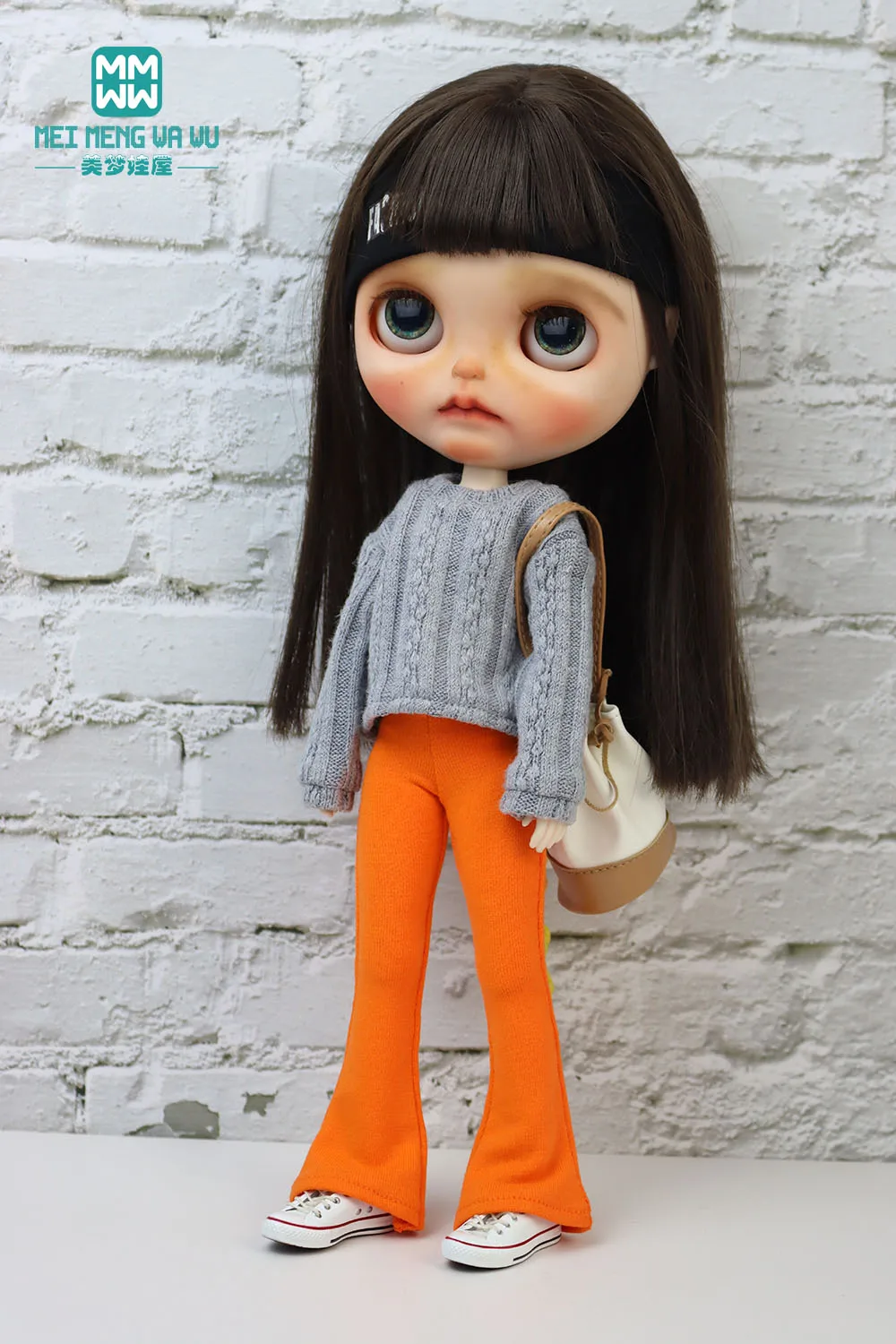 Clothes for Doll Fashionable Sweater Cardigan Fits 28cm Blyth Azon OB22 OB24 Toys Gift