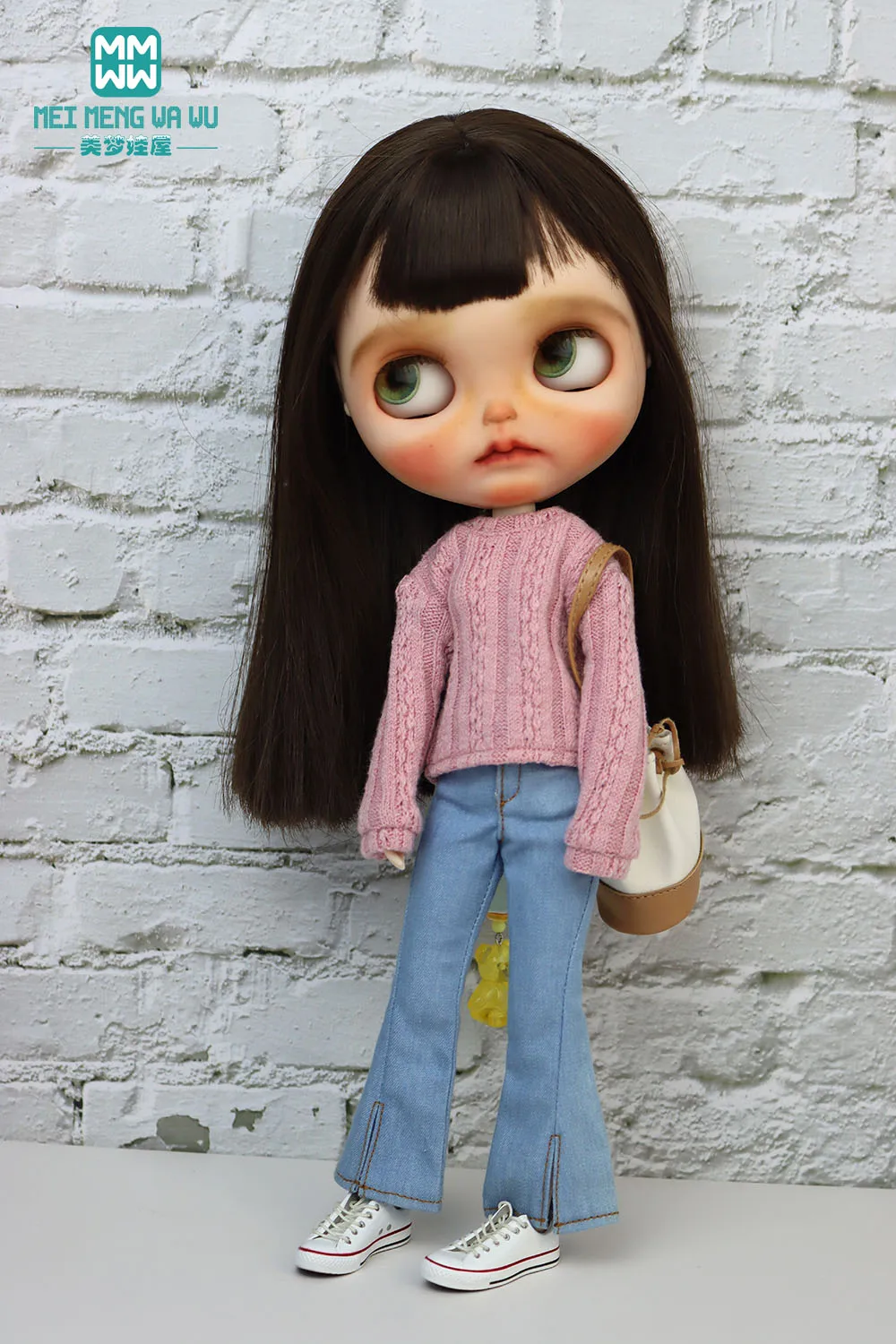 Clothes for Doll Fashionable Sweater Cardigan Fits 28cm Blyth Azon OB22 OB24 Toys Gift