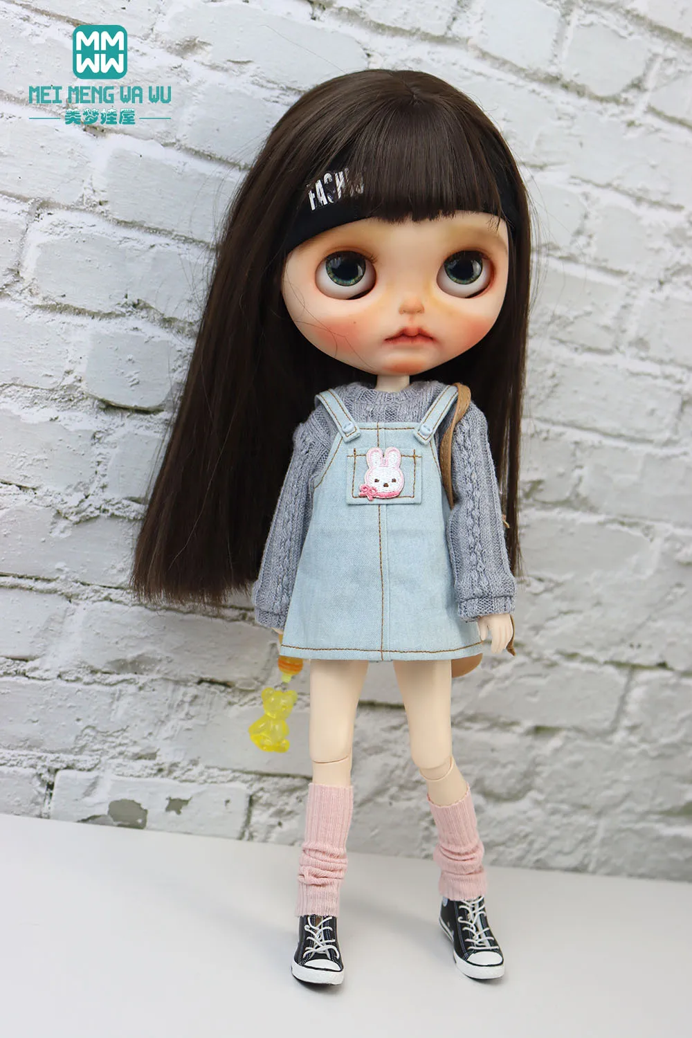 Clothes for Doll Fashionable Sweater Cardigan Fits 28cm Blyth Azon OB22 OB24 Toys Gift