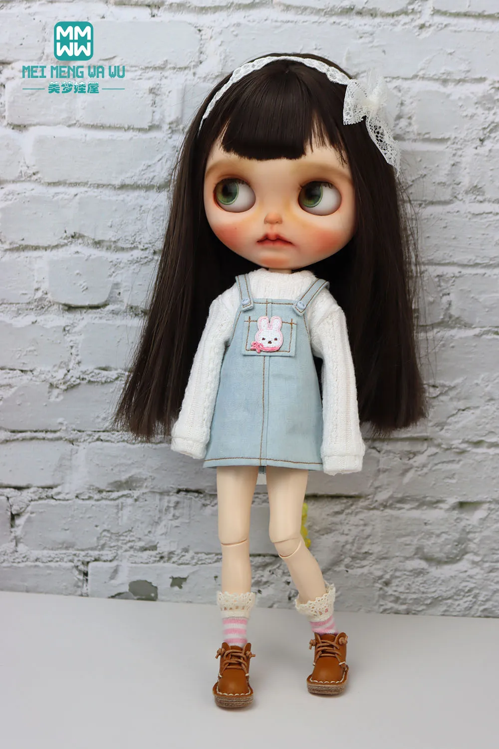 Clothes for Doll Fashionable Sweater Cardigan Fits 28cm Blyth Azon OB22 OB24 Toys Gift