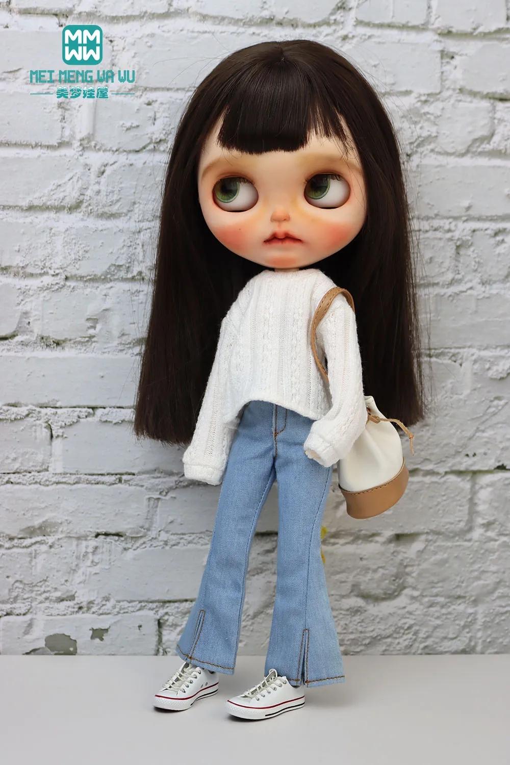 Clothes for Doll Fashionable Sweater Cardigan Fits 28cm Blyth Azon OB22 OB24 Toys Gift