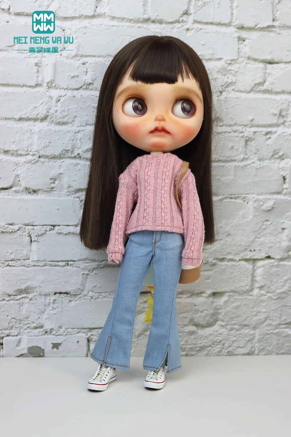 Clothes for Doll Fashionable Sweater Cardigan Fits 28cm Blyth Azon OB22 OB24 Toys Gift