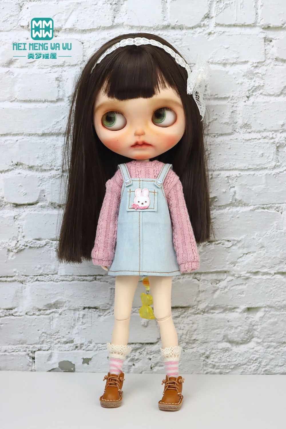 Clothes for Doll Fashionable Sweater Cardigan Fits 28cm Blyth Azon OB22 OB24 Toys Gift