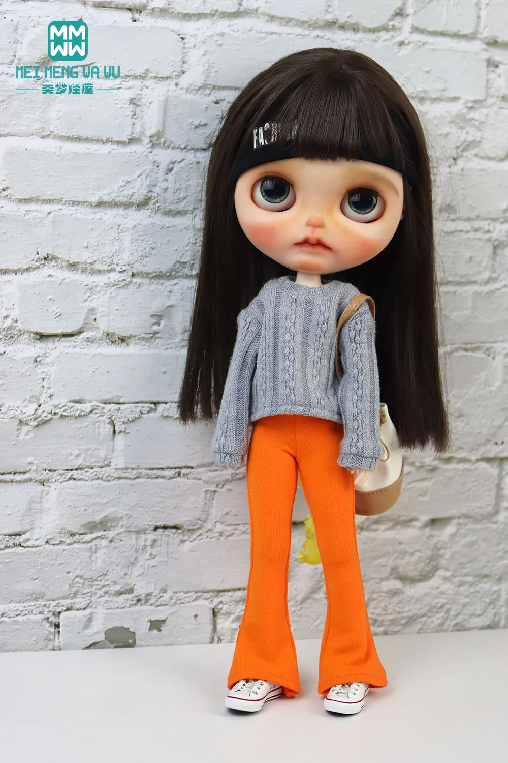 Clothes for Doll Fashionable Sweater Cardigan Fits 28cm Blyth Azon OB22 OB24 Toys Gift