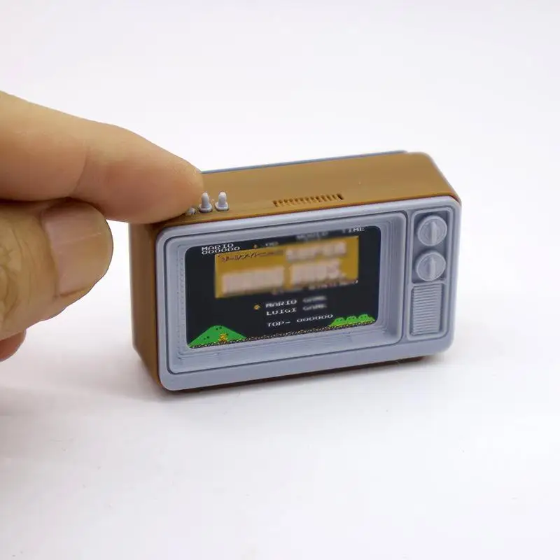 1/12 Miniature Dollhouse Furniture, Reminiscent TV Game Console Model, Living Room Scene Display, Doll Toy Accessories