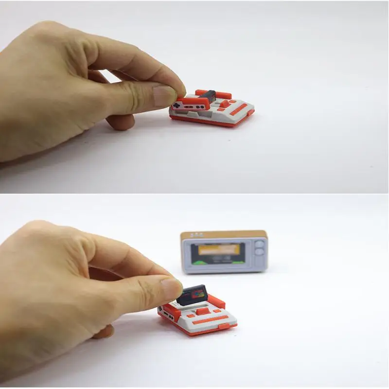 1/12 Miniature Dollhouse Furniture, Reminiscent TV Game Console Model, Living Room Scene Display, Doll Toy Accessories