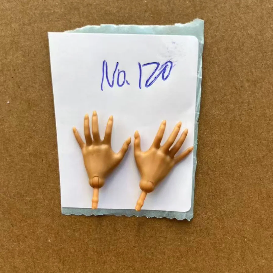 1/6 Monster Barbee Slim Doll Replacement Hands in White Beige Black Green DIY Doll Parts Elbows Hands