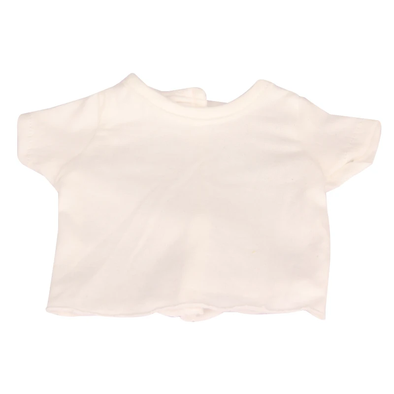 Cute Cartoon Doll T-shirt For 18-inch American Dolls Girl Car Rainbow Flower Basket Printing Clothing For 43cm Baby Newborn Doll