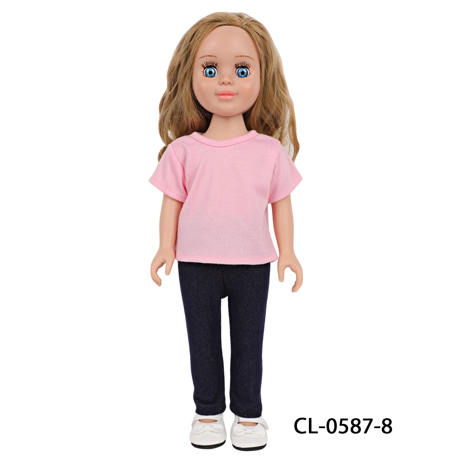 Cute Cartoon Doll T-shirt For 18-inch American Dolls Girl Car Rainbow Flower Basket Printing Clothing For 43cm Baby Newborn Doll