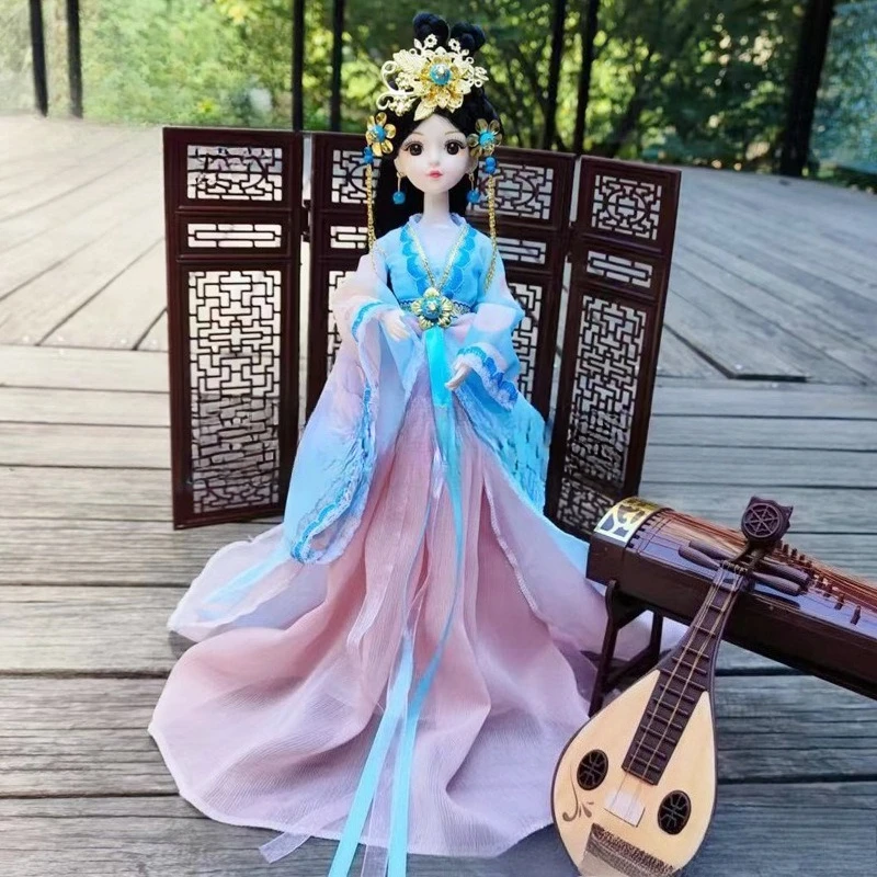 33cm Doll with Ancient Clothes Suit 11 Joint Chinese Style Doll Dress Up Toys for Children