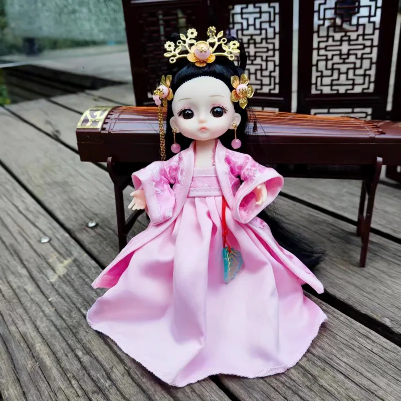 33cm Doll with Ancient Clothes Suit 11 Joint Chinese Style Doll Dress Up Toys for Children