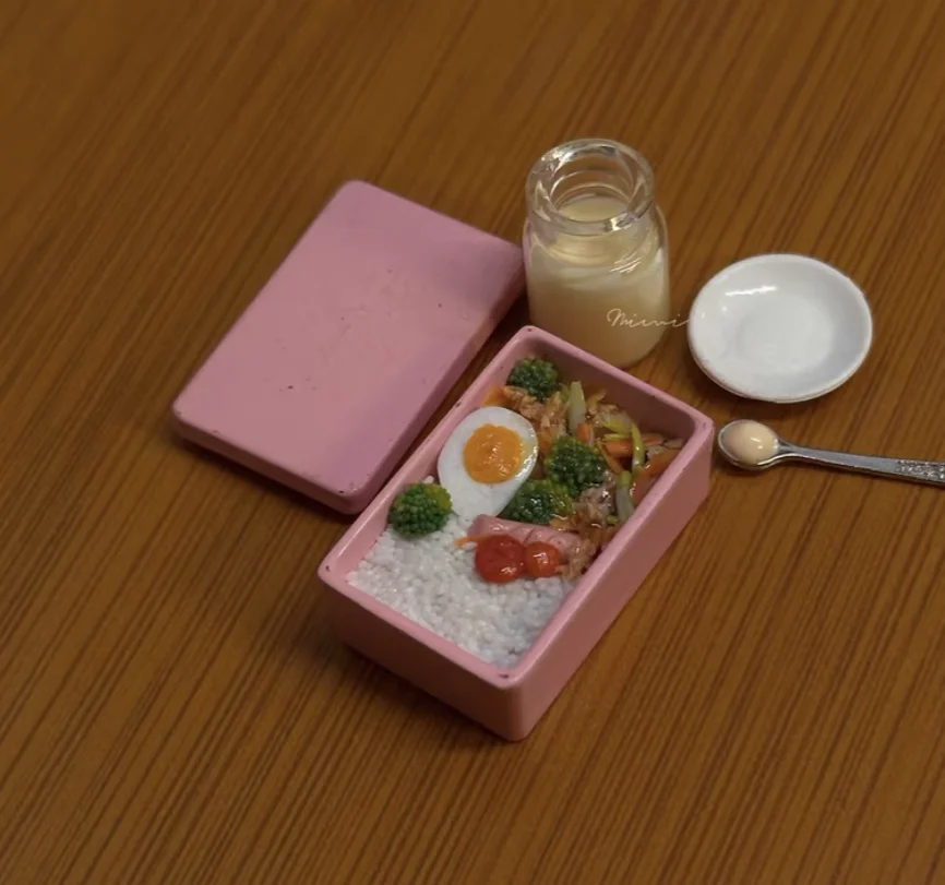 Handmade Miniature Chinese Food Collection, Realistic Daily Meals Bento Stir Fry Noodles Soup, 1:6 Scale Dollhouse Banquet Set