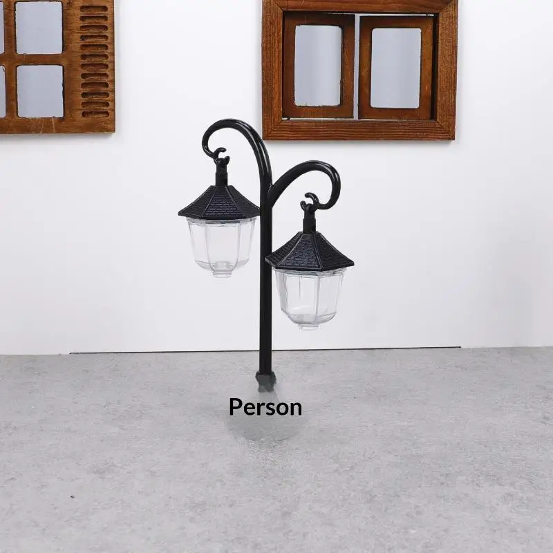 1/12 Dollhouse Street Lights Model Dollhouse Miniature Park Landscaping Lights Ornaments Doll House Decoration Pretend Play Toys