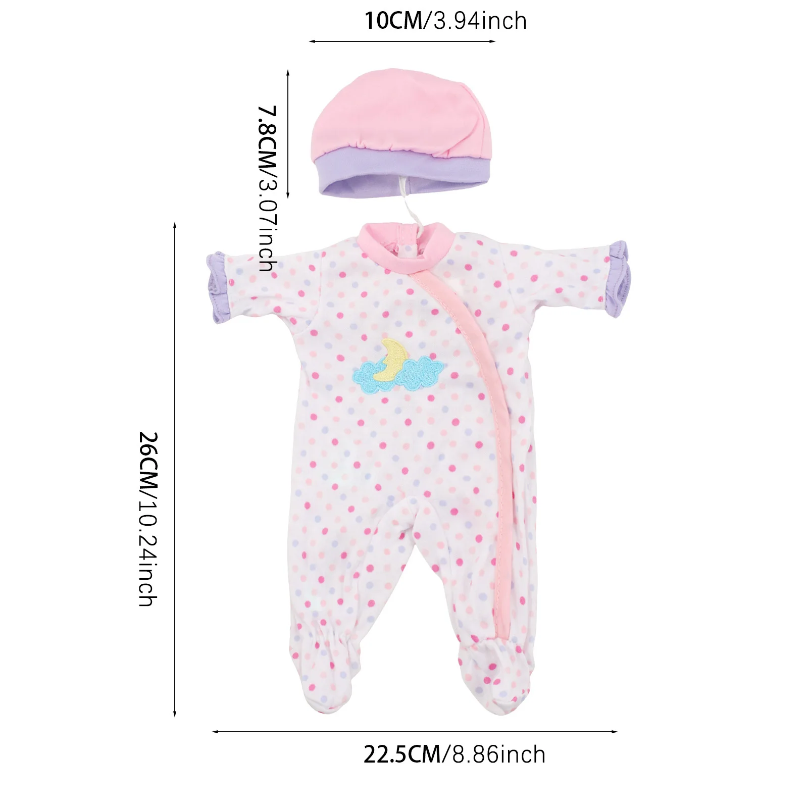 30CM Doll Mini Cart Baby Clothes Pajamas Daily Clothing Dollhouse Role-playing Accessories For 30CM Doll,Our Generation Kid Toys