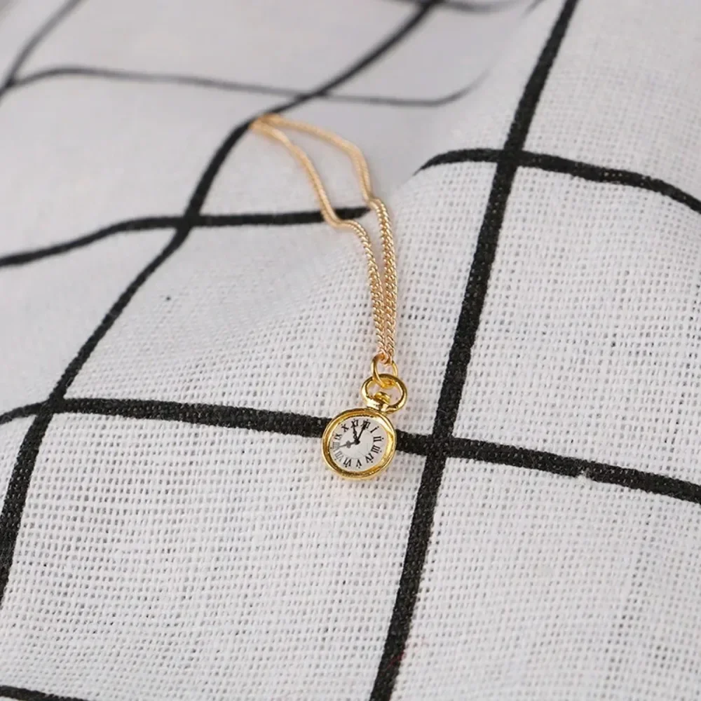 1Pc ob11 Miniature Toy Mini Necklace Pocket Watch for Doll 1/6 Figure Doll Accessories Dollhouse Decoration