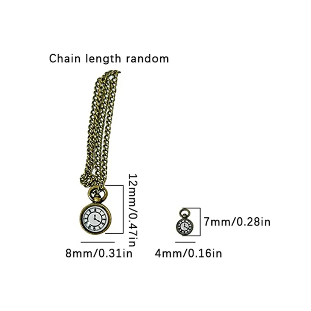 1Pc ob11 Miniature Toy Mini Necklace Pocket Watch for Doll 1/6 Figure Doll Accessories Dollhouse Decoration