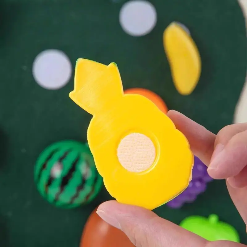 1 Set Fruits Play Kitchen Games Baby Felt Board Play Food Toys Wall Sticker Fine Motor Skills Early Educational Toy