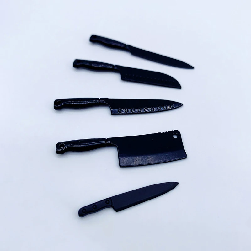 1/12 Dollhouse Mini Knives Model Dollhouse Kitchen Cooking Utensils Accessories Children's Pretend Play Toys